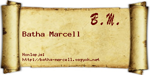 Batha Marcell névjegykártya